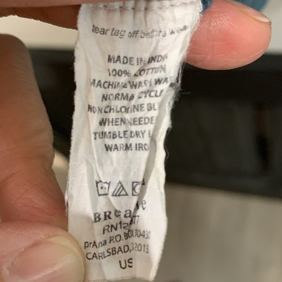 Prana Teal Blu/Green 100% cotton French Terry Long Sleeve Jacket size S - Picture 5 of 11